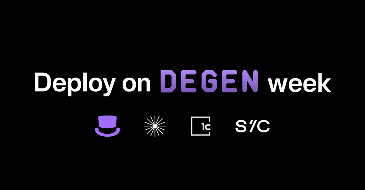 Announcing ‘Deploy on Degen’ Week with over 10 million $DEGEN in grants